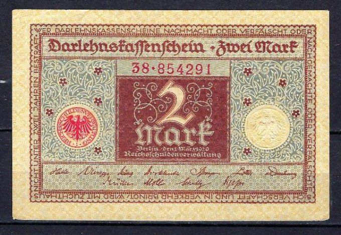 Billet Allemagne 1920 (1) pick 60 neuf UNC