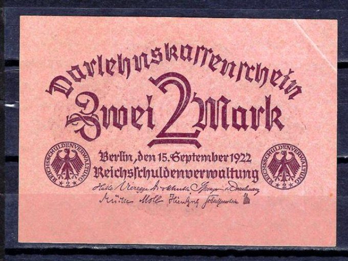 Billet Allemagne 1922 (2) pick 62 occasion Very Fine - Copie