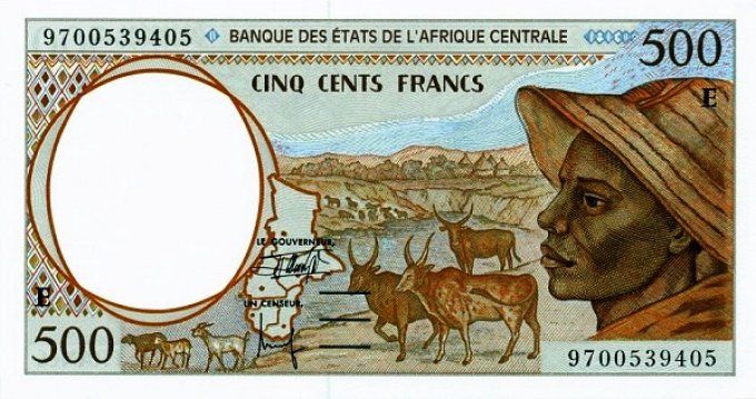 Billet de collection Etats Afrique Centrale Cameroun 500 francs année 1997 pick 201d UNC