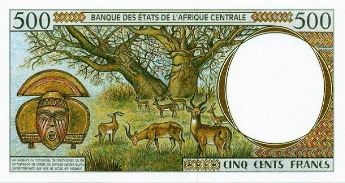 Billet de collection Etats Afrique Centrale Cameroun 500 francs année 1997 pick 201d UNC