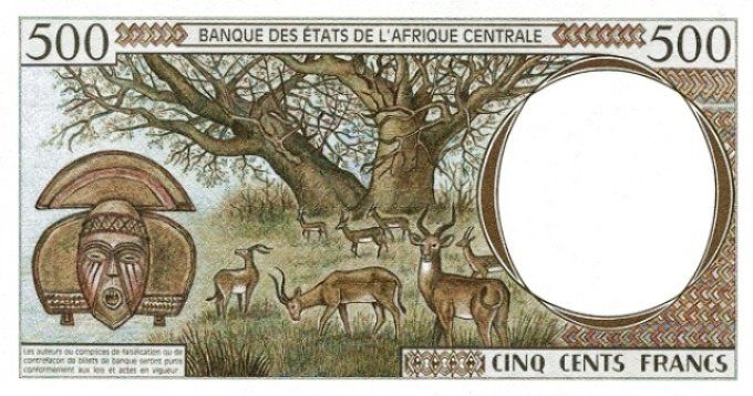 Billet de collection Etats Afrique Centrale Cameroun 500 francs année 1998 pick 201e UNC