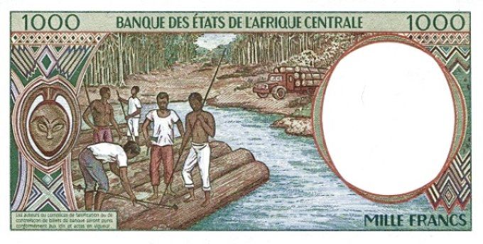 Billet de collection Etats Afrique Centrale Cameroun 1000 francs année 1997 pick 202d UNC