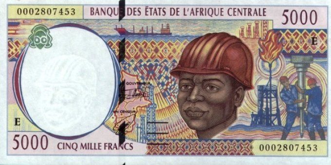 Billet de collection Etats Afrique Centrale Cameroun 5000 francs année 2000 pick 204f UNC