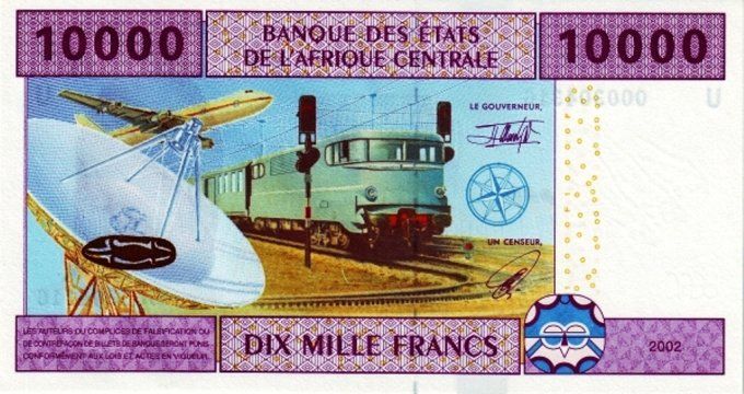 Billet de collection Etats Afrique Centrale Cameroun 10000 francs année 2002 pick 210 UNC