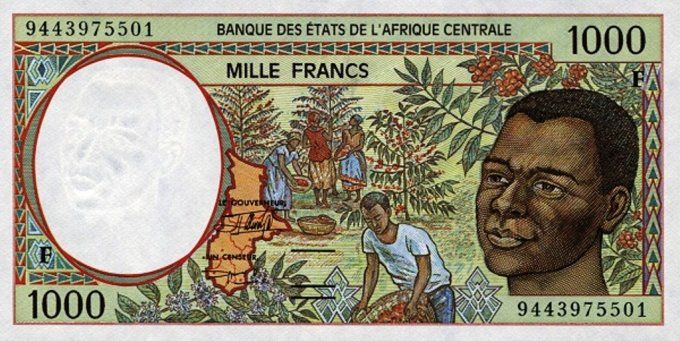 Billet de collection Etats Afrique Centrale Centrafrique 1000 francs année 1994 pick 302b UNC