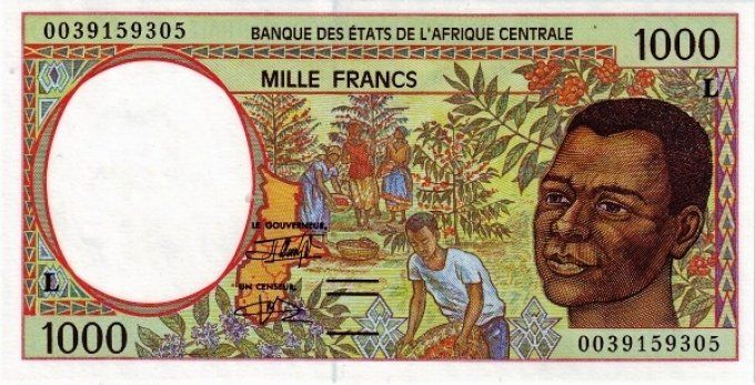 Billet de collection Etats Afrique Centrale Gabon 1000 francs année 2000 pick 402g UNC 