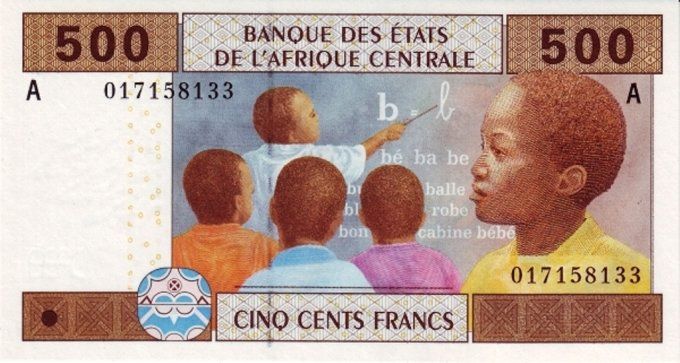 Billet de collection Etats Afrique Centrale Gabon 500 francs année 2002 pick 406 UNC