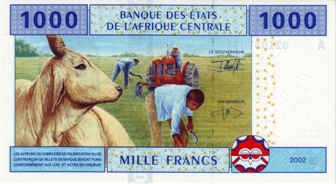 Billet de collection Etats Afrique Centrale Gabon 1000 francs année 2002 pick 407 UNC