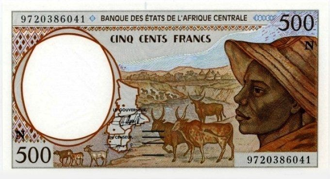 Billet de collection Etats Afrique Centrale Guinée Equatoriale 500 francs année 1997 pick 501d UNC