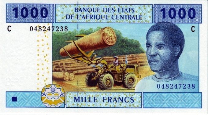 Billet de collection Etats Afrique Centrale Tchad 1000 francs année 2002 pick 607 UNC