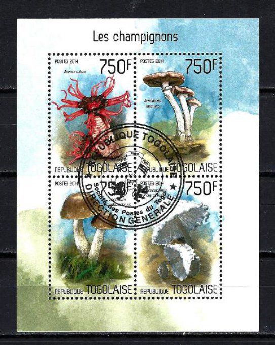 Togo 2014 (CP56) série complète de 4 timbres oblitérés