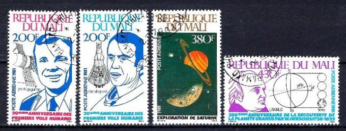 Mali 1981 (cos16) série complète de 4 timbres oblitérés