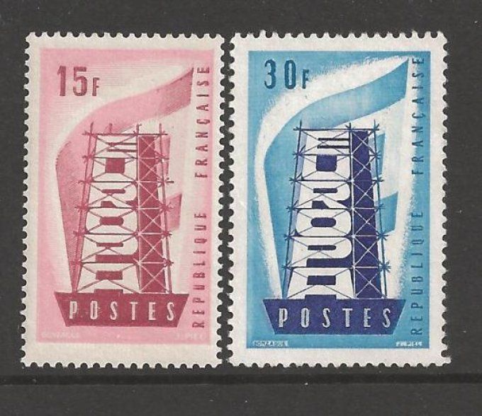 Europa 1956 France Yvert 1076+1077 neuf ** MNH