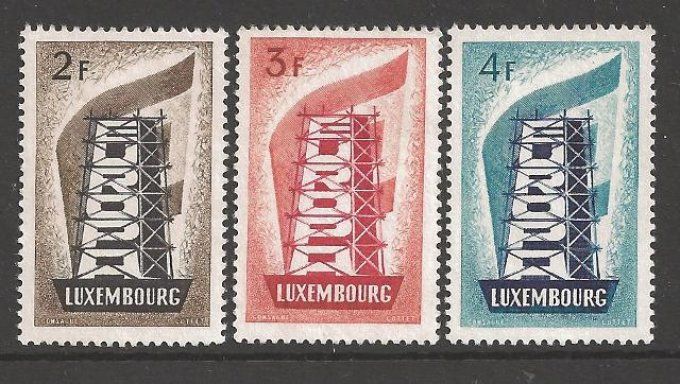 Europa 1956 Luxembourg Yv. 514 à 516 neuf ** MNH