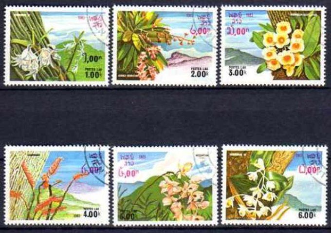 Laos 1983 (FL69) série complète de 6 timbres oblitérés