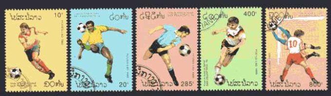 Laos 1993 (Foot31) série complète de 5 timbres oblitérés