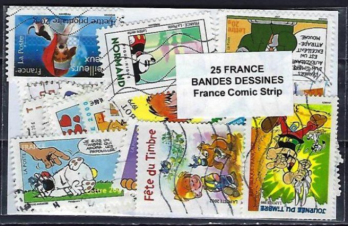 Collections de timbres de France de Bandes Dessinées oblitérés