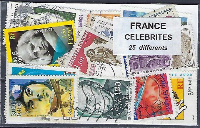 Collections de timbres oblitérés de France Célébrités