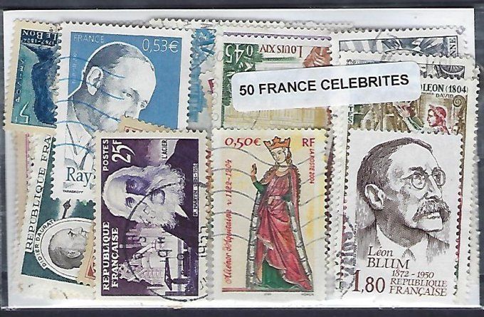 Collections de timbres oblitérés de France Célébrités