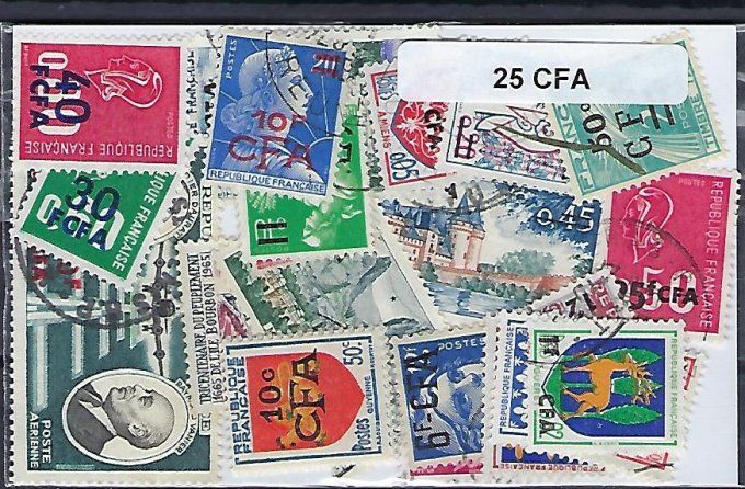 Collections de timbres de France surchargés CFA pour la Réunion