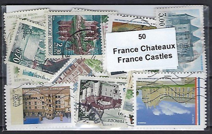 Collections de timbres oblitérés de France Châteaux