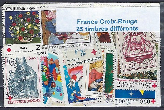 Collections de timbres de France oblitérés de la Croix-Rouge