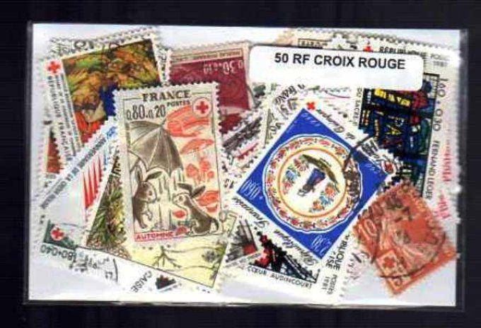 Collections de timbres de France oblitérés de la Croix-Rouge