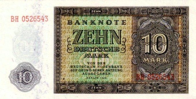 Billet de collection Allemagne de l'est 10 Deutsche Mark 1948 pick 12b neuf UNC