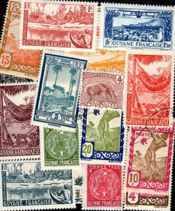 Collections de timbres de Guyane Française