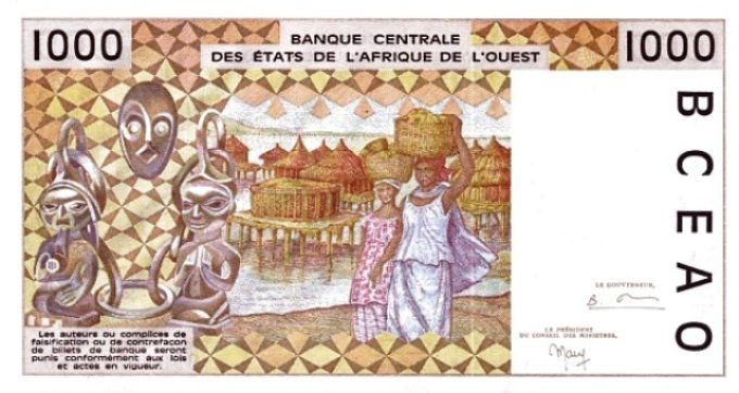 Billet de collection Etats Afrique de l'ouest Côte d'Ivoire 1000 francs année 1999 pick 111i UNC