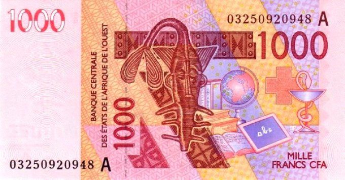 Billet de collection Etats Afrique de l'ouest Côte d'Ivoire 1000 francs année 2003 pick 115a UNC