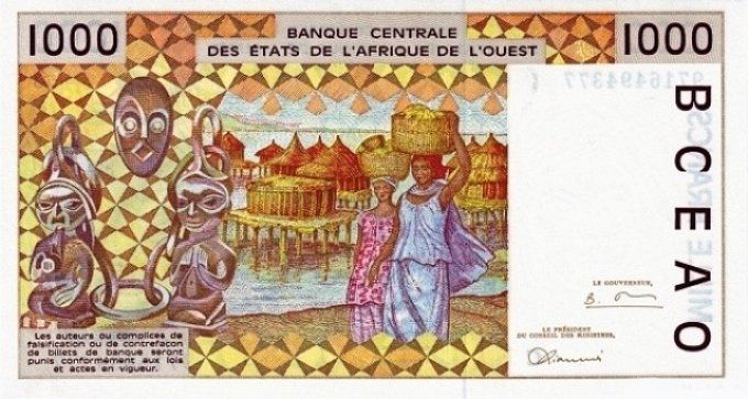 Billet de collection Etats Afrique de l'ouest Burkina Faso 1000 francs année 1997 pick 311h UNC