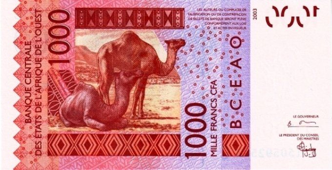 Billet de collection Etats Afrique de l'ouest Burkina Faso 1000 francs année 2003 pick 315a UNC