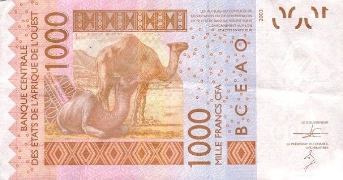 Billet de collection Etats Afrique de l'ouest Mali 1000 francs année 2013 pick 415m UNC