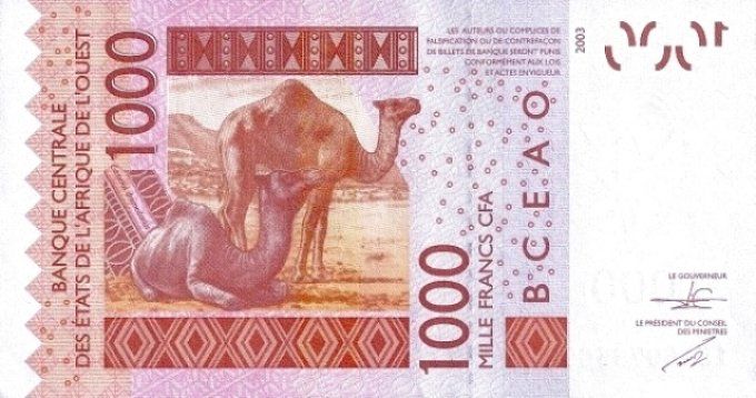 Billet de collection Etats Afrique de l'ouest Mali 1000 francs année 2015 pick 415o UNC