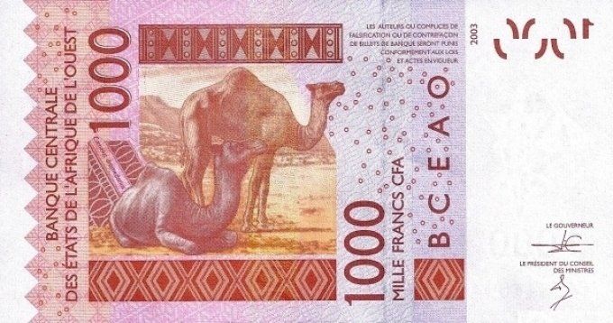 Billet de collection Etats Afrique de l'ouest Niger 1000 francs année 2014 pick 615n UNC