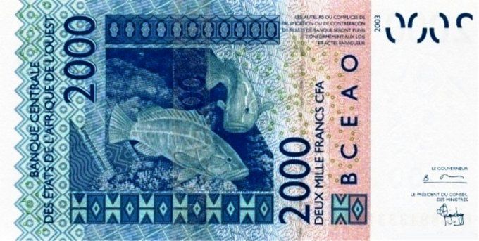 Billet de collection Etats Afrique de l'ouest Niger 2000 francs année 2004 pick 616b UNC 