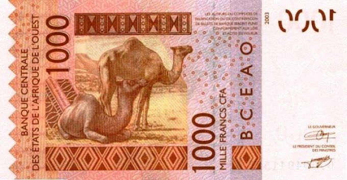 Billet de collection Etats Afrique de l'ouest Sénégal 1000 francs année 2007 pick 715e UNC