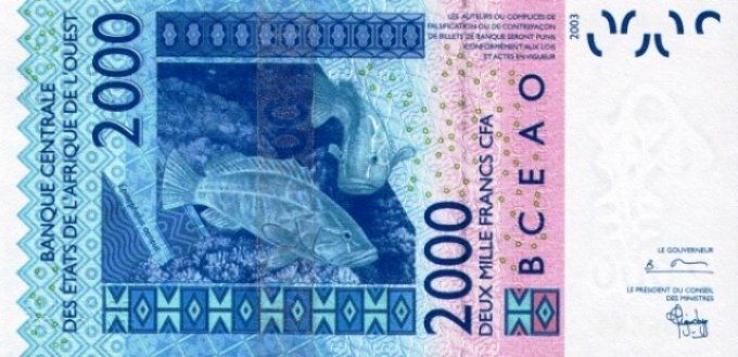 Billet de collection Etats Afrique de l'ouest Sénégal 2000 francs année 2004 pick 716b UNC