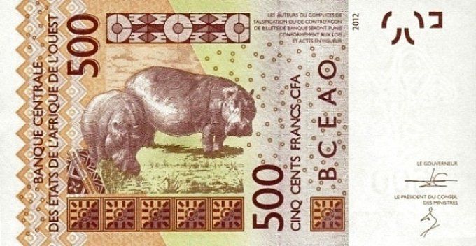 Billet de collection Etats Afrique de l'ouest Sénégal 500 francs année 2014 pick 719c UNC