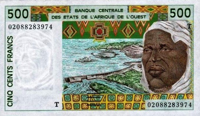 Billet de collection Etats Afrique de l'ouest Togo 500 francs année 2002 pick 810m UNC