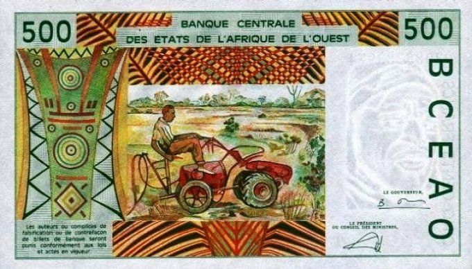 Billet de collection Etats Afrique de l'ouest Togo 500 francs année 2002 pick 810m UNC