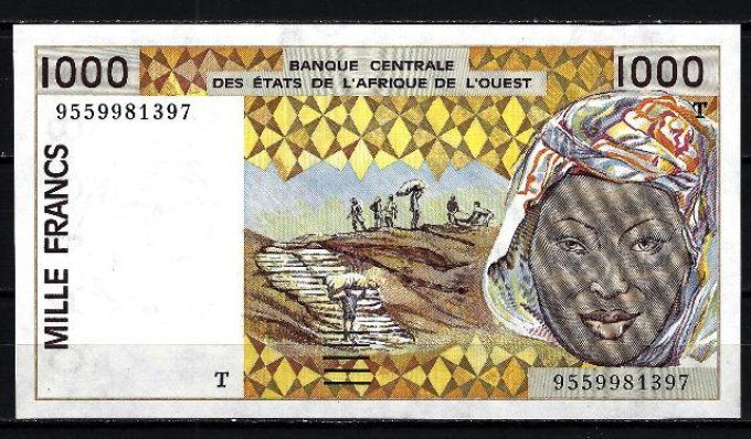 Billet de collection Etats Afrique de l'ouest Togo 1000 francs année 1995 pick 811e UNC