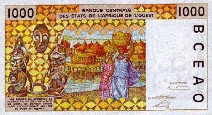 Billet de collection Etats Afrique de l'ouest Togo 1000 francs année 2002 pick 811l UNC