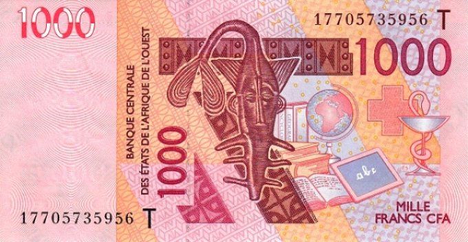 Billet de collection Etats Afrique de l'ouest Togo 1000 francs année 2017 pick 815q UNC 