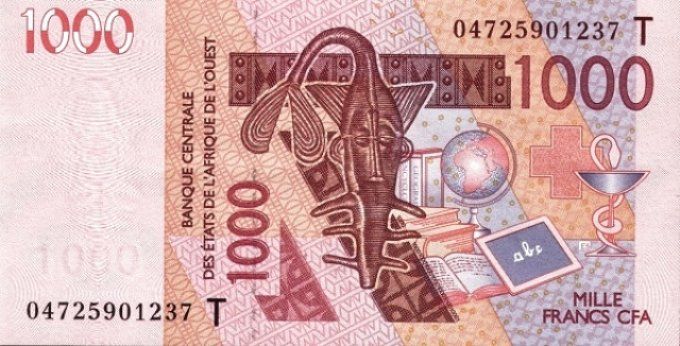 Billet de collection Etats Afrique de l'ouest Togo 1000 francs année 2004 pick 815b UNC