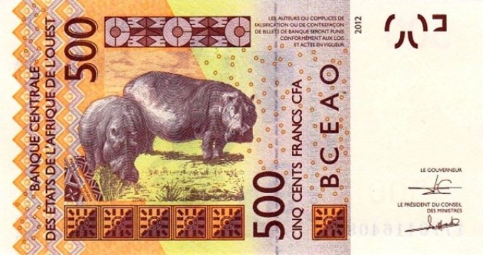 Billet de collection Etats Afrique de l'ouest Togo 500 francs année 2017 pick 819f UNC