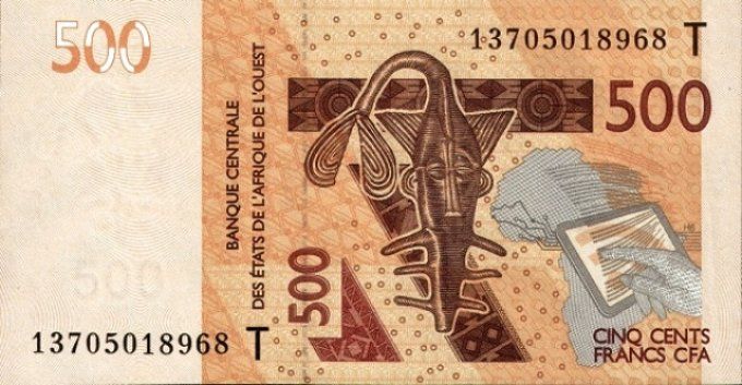 Billet de collection Etats Afrique de l'ouest Togo 500 francs année 2013 pick 819b UNC