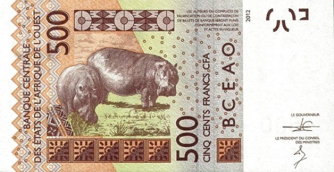 Billet de collection Etats Afrique de l'ouest Togo 500 francs année 2013 pick 819b UNC