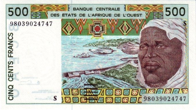 Billet de collection Etats Afrique de l'ouest Guinée Bissau 500 francs année 1998 pick 910c UNC